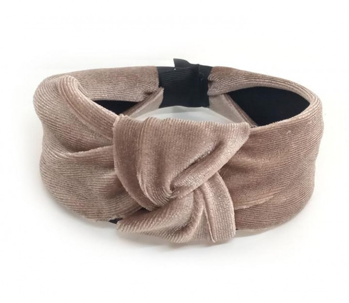 Обруч велюровий бежевий Київ - фото 1