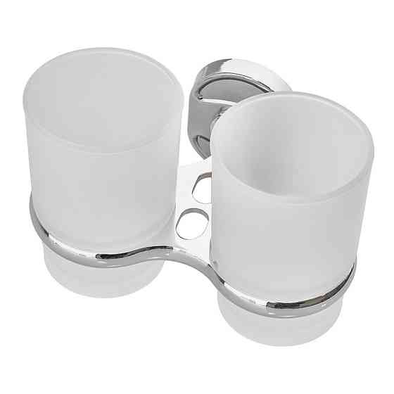 Держатель с 2 стаканами (стекло) Zerix AFB-0108 (ZX5058) Киев