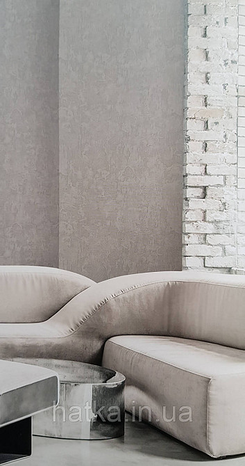 Шпалери вінілові на флізеліні AdaWall Omega1.06х10 під шкіру структурні щільні сірі 23213-3 Київ - фото 2