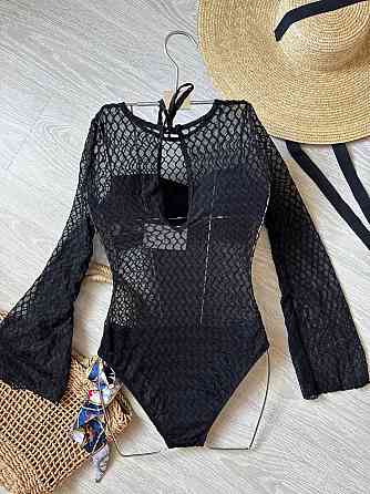Закритий жіночий купальник із захистом від сонця Чорний, S Харків