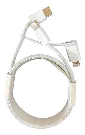 Зарядной USB кабель 2в1 Type-C to Type-C and Lighting 60W Винница