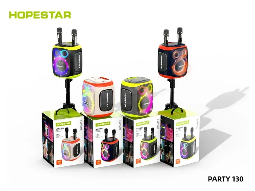 Портативна Bluetooth колонка Hopestar Party 130 із 2 мікрофонами, караоке, USB/TF, AUX, потужний звук Одеса - фото 1