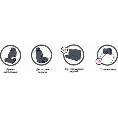 Чехлы на сиденье PUFI DAISY серый (330262) Винница