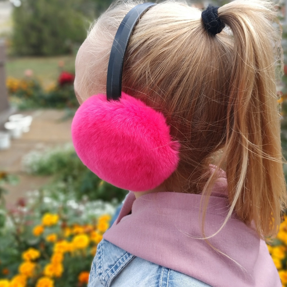 Меховые наушники детские из Rex Малиновый Харьков - изображение 3