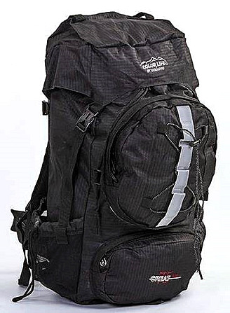 Рюкзак туристичний каркасний COLOR LIFE 65(+13)х38х25 75л чорний Київ - фото 1