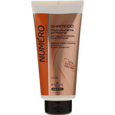 Шампунь Brelil Numero відновлюючий з екстрактом вівса 300 мл (8011935052905) Вінниця - фото 1