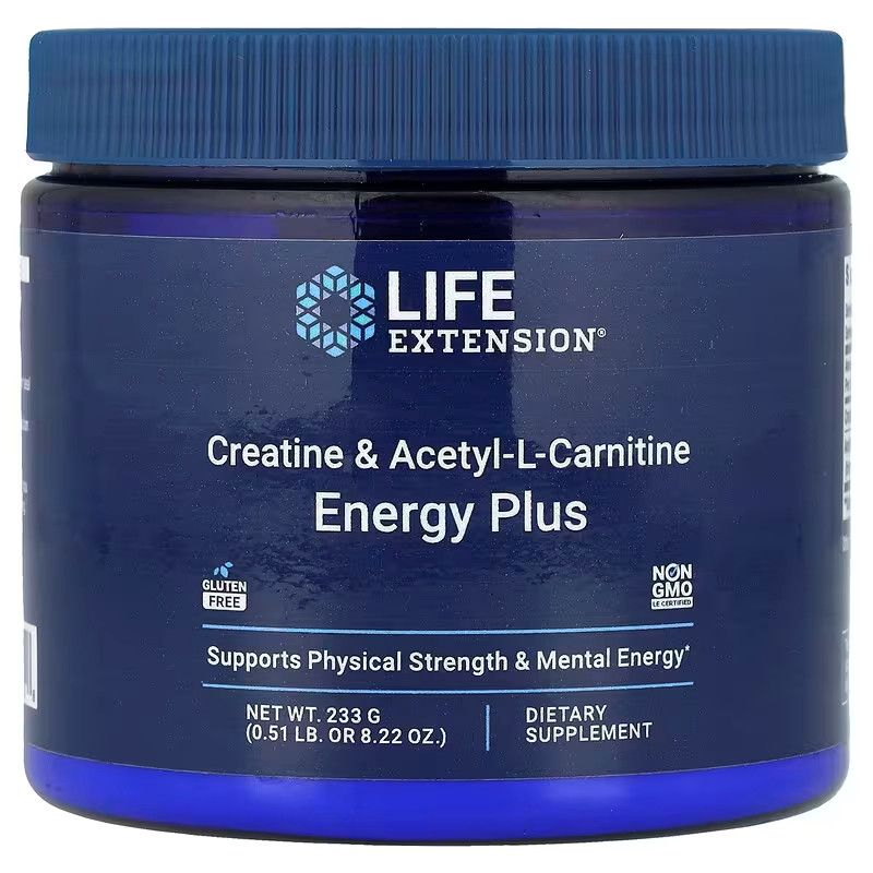 Креатин та ацетил-L-карнітин Life Extension Creatine &amp; Acetyl-L-Carnitine, Energy Plus 233 g Луцьк - фото 1