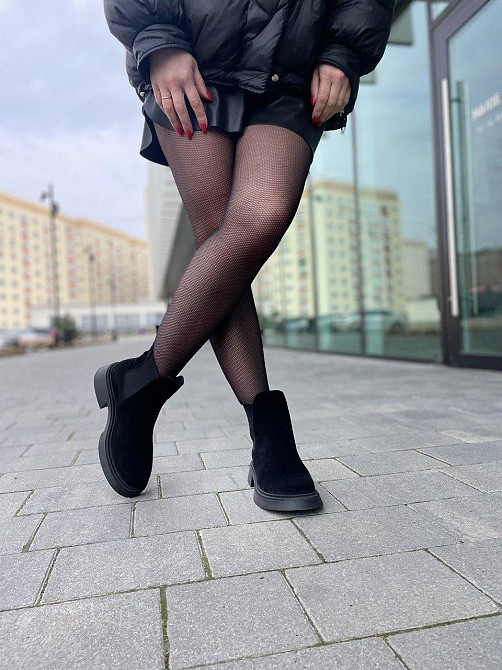 Жіночі черевики GREMMY чорні натуральна замша висота 15см (36-40) (5392) Коломыя - изображение 4