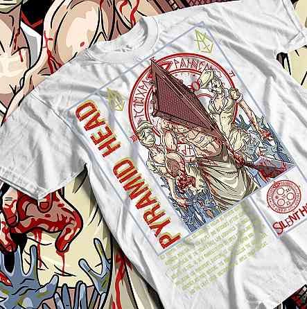 Футболка аниме Пйрамид Хеад Триангле Хеад оверсайз (S/M/L) Черний AnimeJ0060 Днепр