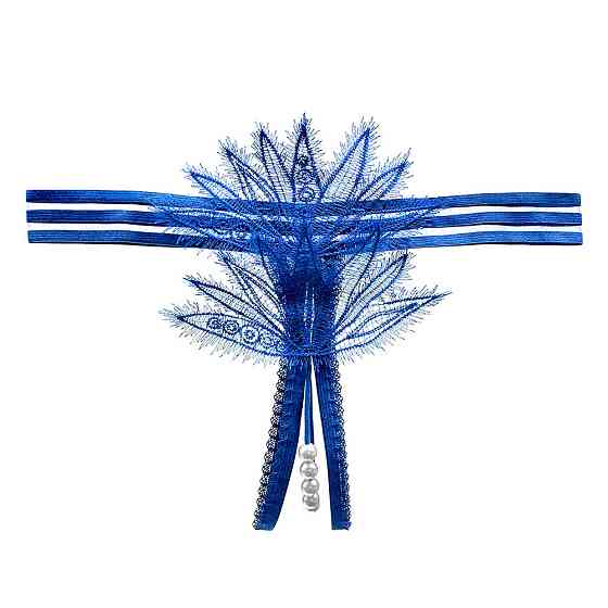 Трусики з перлами універсальний синій Київ