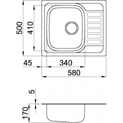 Мийка кухонна Elleci Sky125 SX SATINATO Вінниця - фото 2