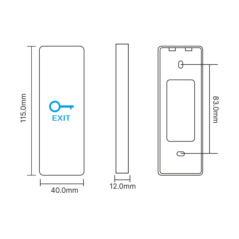 Кнопка виходу сенсорна накладна Trinix ART-903 White (70-00035) Киев - изображение 4
