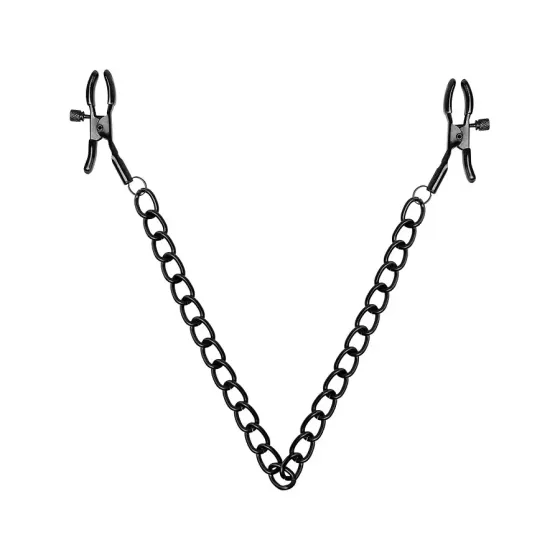 Затискачі для сосків Bedroom Fantasies Nipple Clamps with Chain - Black Львов