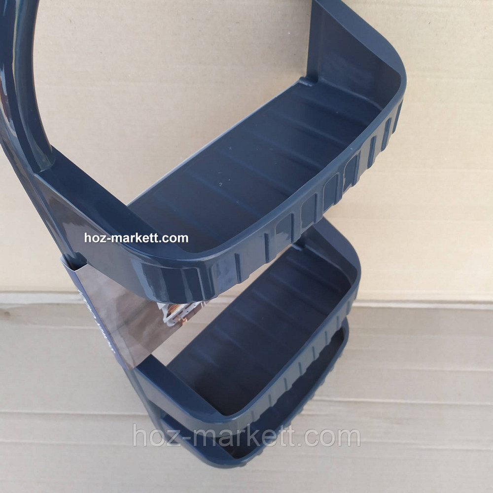 Полиця у ванну навісна настінна біла пластикова пряма 62 см Харків - фото 4