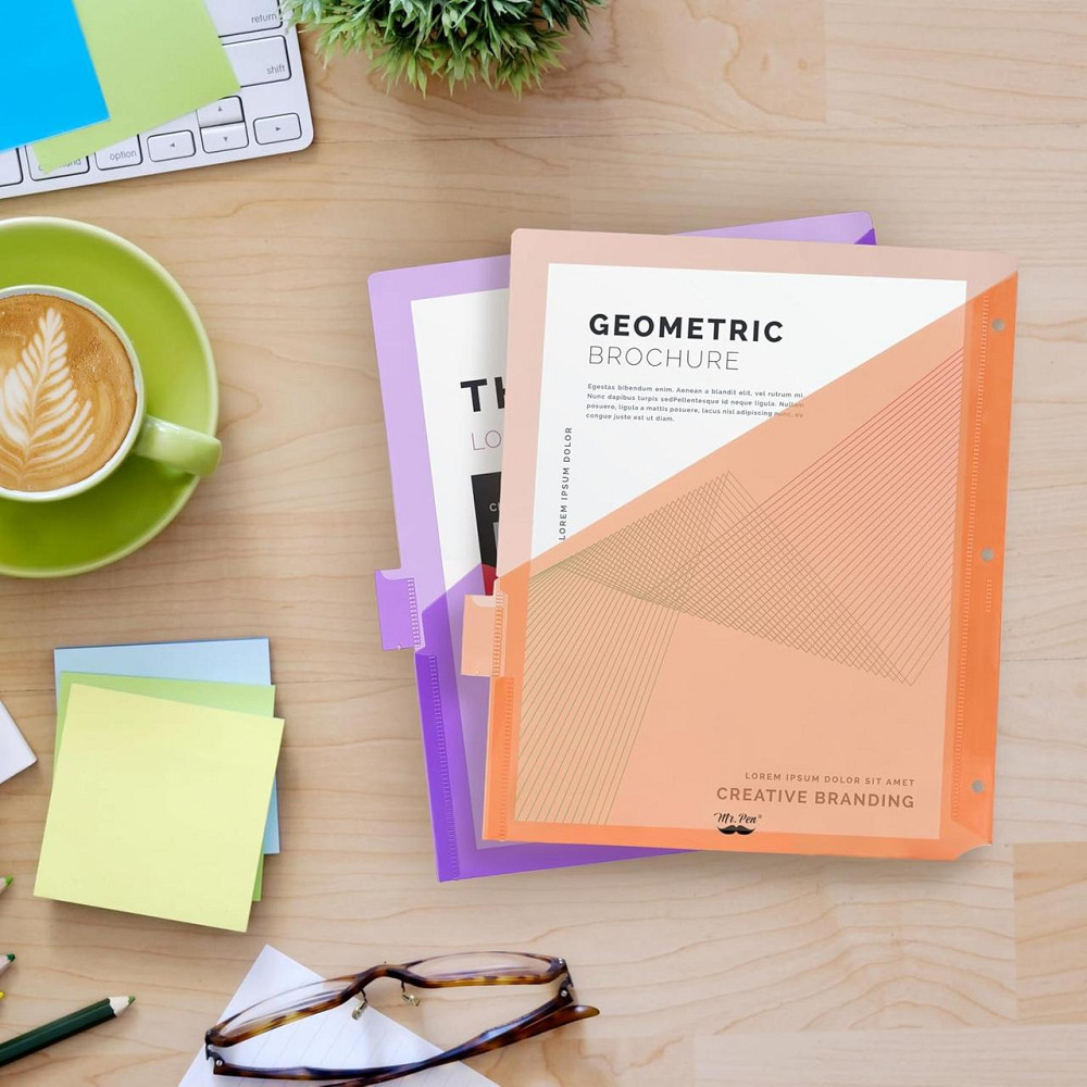 Разделители для папок Mr. Pen с карманами и вкладками 8 шт для 3-кольцевого файла формат Letter пастель Киев - изображение 7