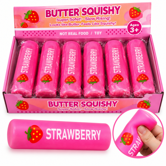 Антистресс-игрушка Полуниця Butter Squishy  антистрес, повільне відновлення Київ