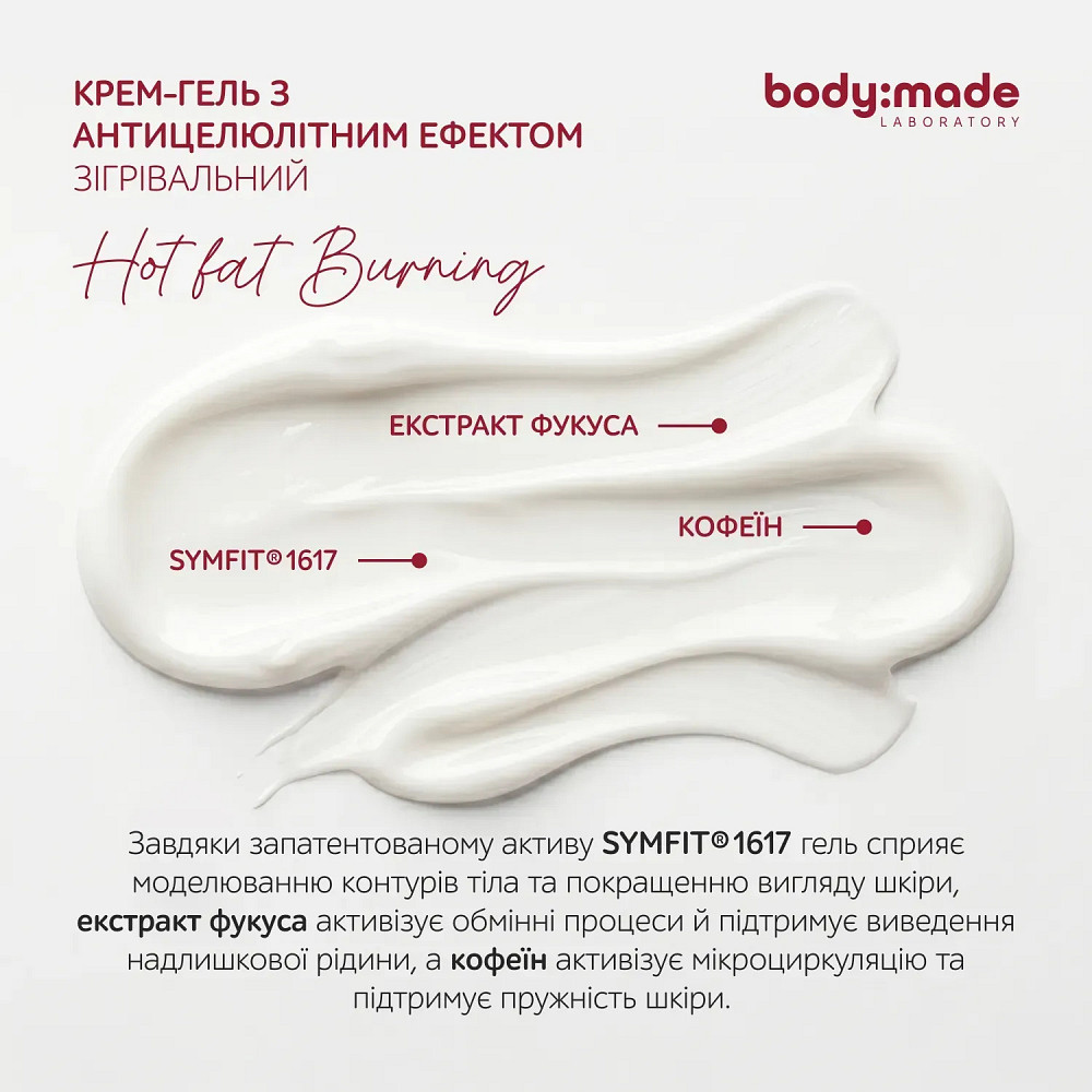 Крем-гель с антицеллюлитным эффектом согревающий BodyMade 200 мл Киев - изображение 6