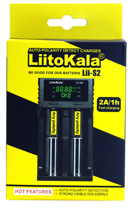 Зарядний пристрій Liitokala Lii-S2, 2 канала, Ni-Mh/Li-ion/LiFePo4, USB, LCD, Box Київ - фото 5