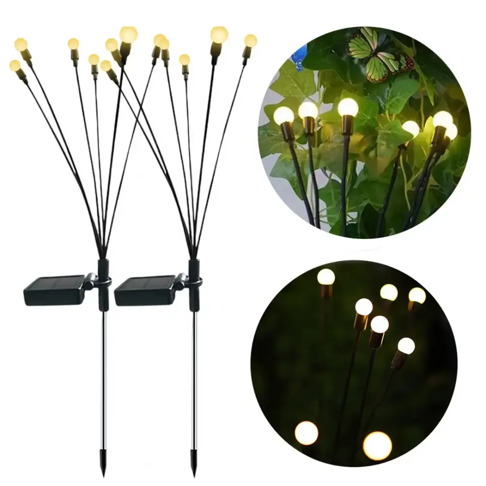 Садовый фонарь в упаковке 2 шт на солнечной батарее "Светлячки" 70 см Уличный фонарик Коломыя - изображение 2