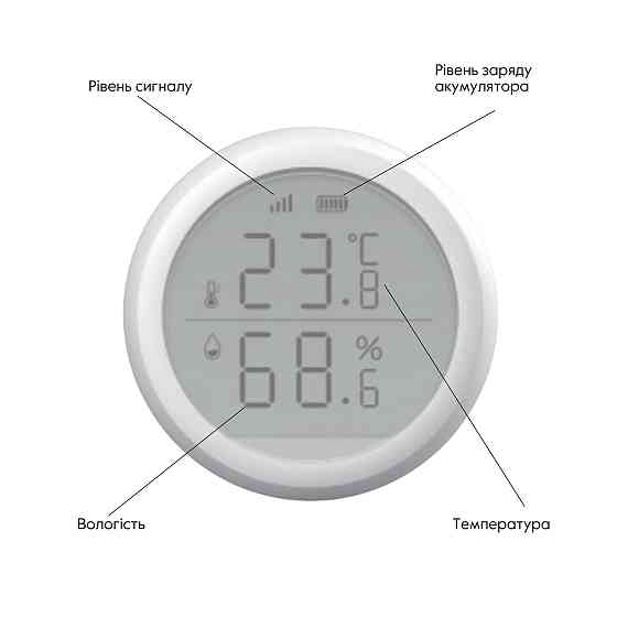 ZigBee Бездротовий датчик температури та вологості ZB-ZTH Київ