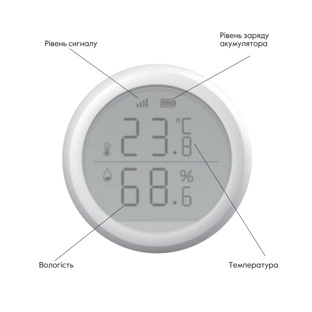 ZigBee Бездротовий датчик температури та вологості ZB-ZTH Київ - фото 3