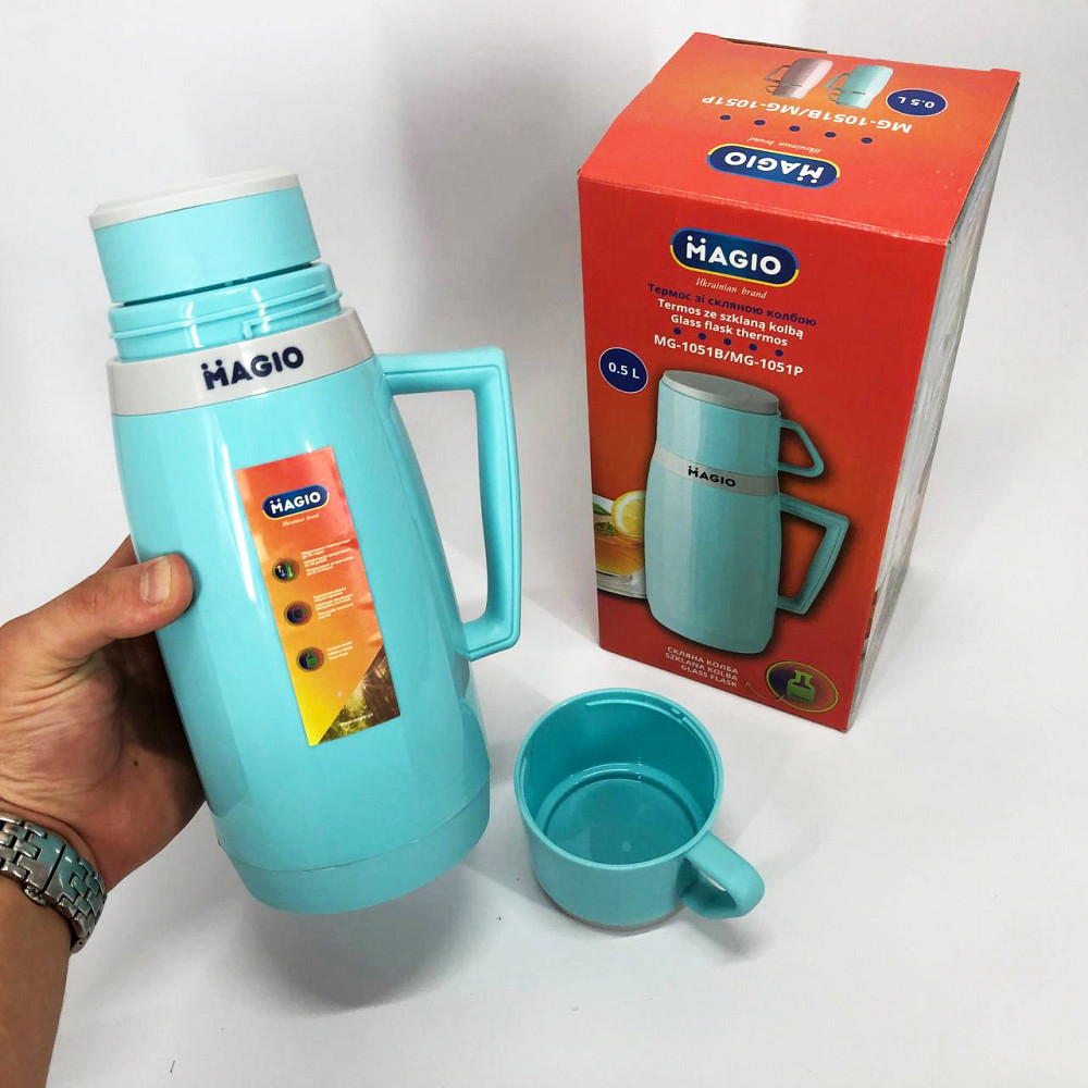 Чашка-термос для кави Magio MG-1051B 500 мл, Туристичний термос для холодних і гарячих напоїв FY-10 Львів - фото 2