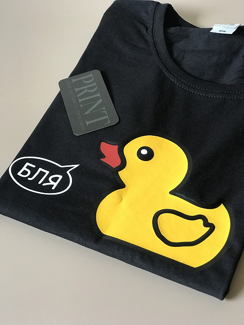 Женская\Мужская футболка 100% хлопок  с надписью  - БЛЯ Черновцы - изображение 2