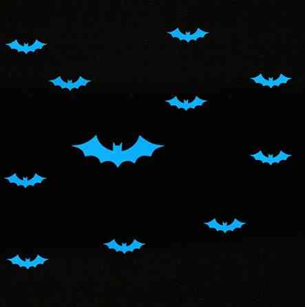 Наклейки на Хэллоуин люминесцентные Летучие мыши 20 на 9 см голубой Киев