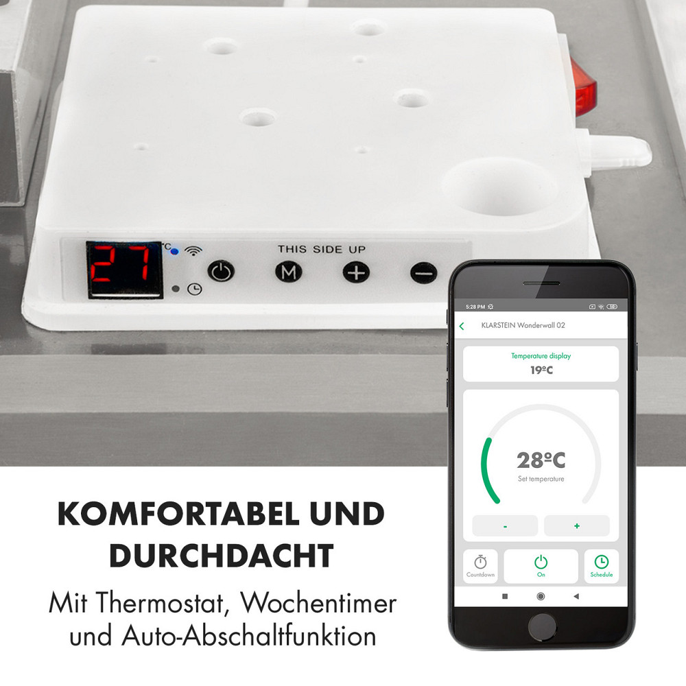 Інфрачервоний нагрівач Wonderwall Smart 60x60 см керування застосунком 360 Вт тижневий таймер IP24 360 Вт Рівне - фото 8