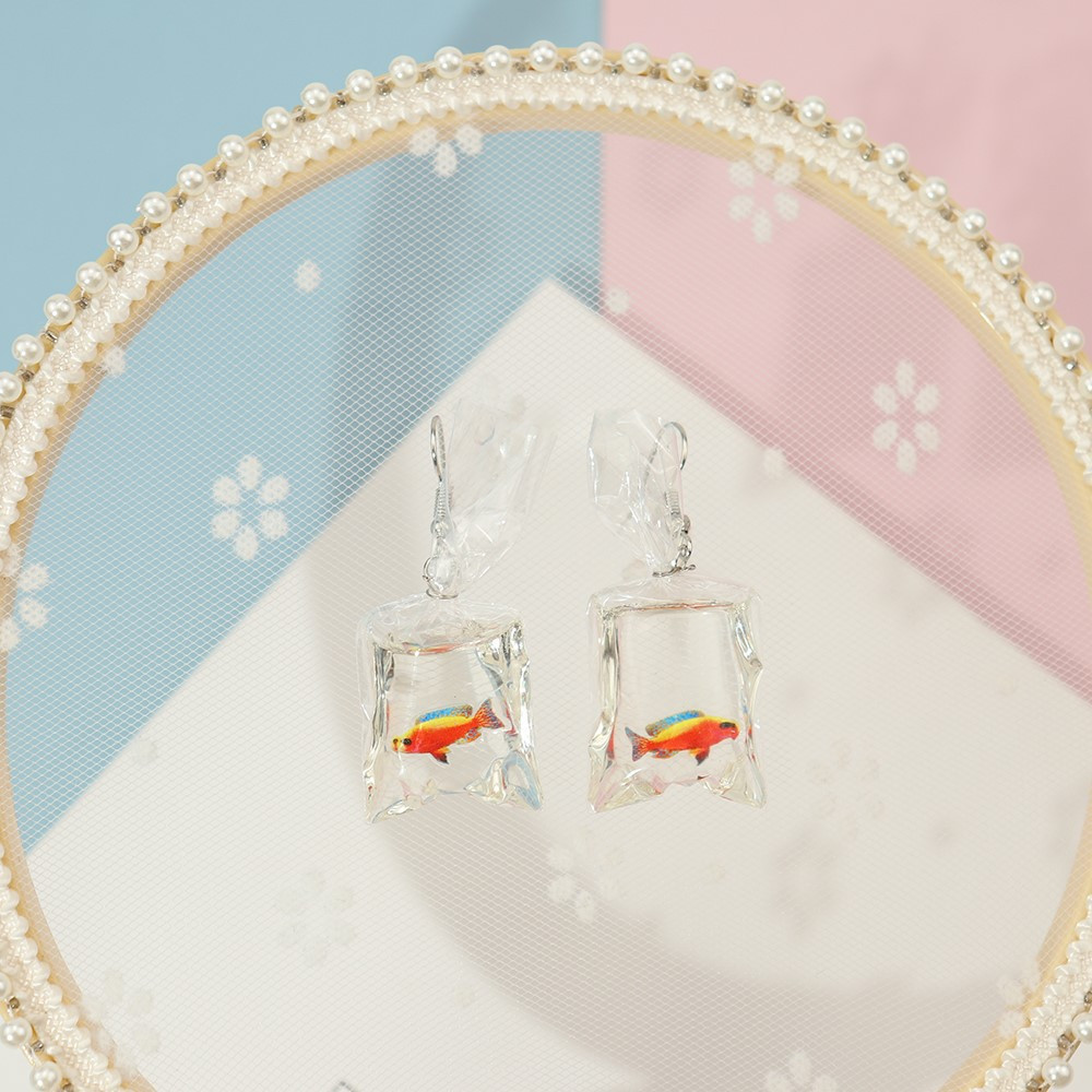 Сережки для детей Рыбки 27 на 23 мм оранжевый Киев - изображение 3