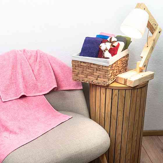 Набір махрових рушників 3шт GM Textile 50х90см, 50х90см, 70х140см 400г/м2 (Рожевий) Суми