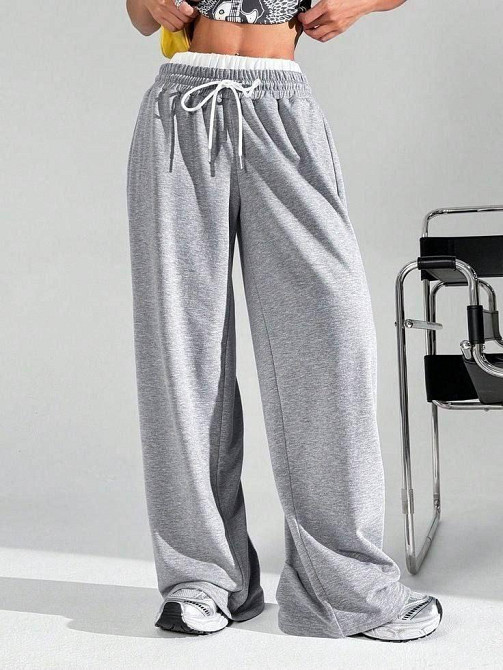 Жіночі оверсайз штани з імітацією білизни двонитка Одеса - фото 3