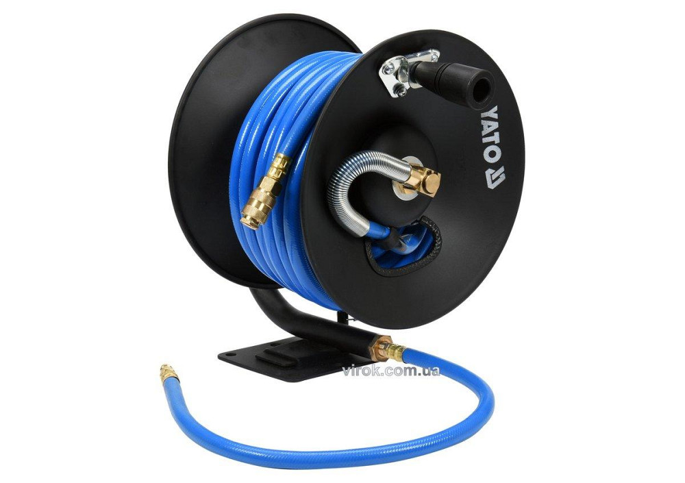 Шланг пневматичний ПВХ на бобіні YATO з швидкоз'єдн. наконеч-ми; Ø=10мм, макс. тиск 20Bar, l=15м [2] Одесса - изображение 1