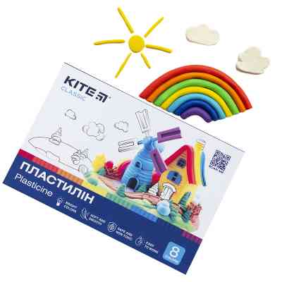 Пластилін Kite Classic, 8 кольорів, 160 г (K-082) Вінниця