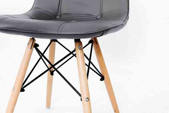 Стілець ДЖАСТІН, шкірзам сірий Київ