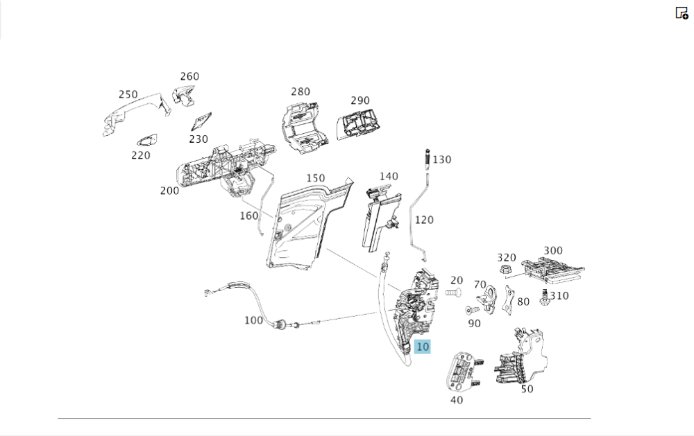 Mercedes-Benz  A0997201901 Замок дверей водія + A1177600104 трос на ручку відкриття дверей внутрішню CLA Shooting Brake X117 CLA C117 Одеса - фото 2