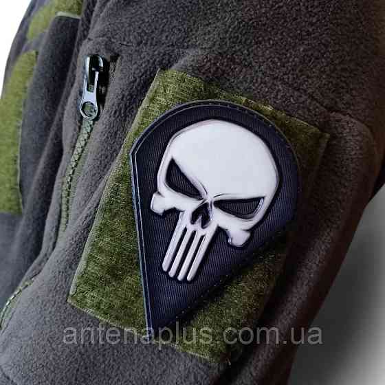 Каратель черно-белый патч / шеврон Киев