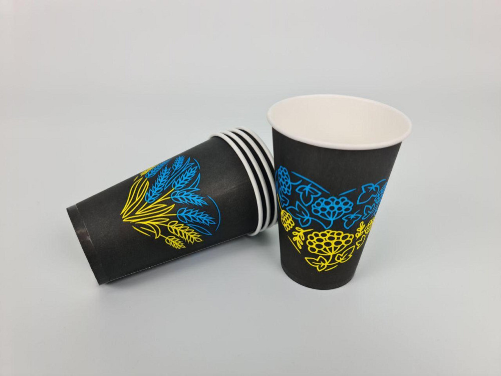 Склянки паперові одноразові 340 мл Українське серце (50 шт.) Харків - фото 3