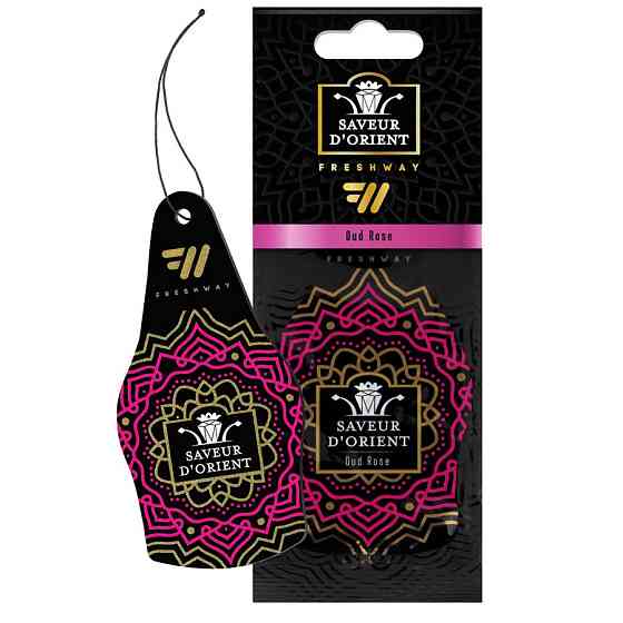 Ароматизатор для авто листочок "Saveur D'Orient" Oud Rose FreshWay Київ