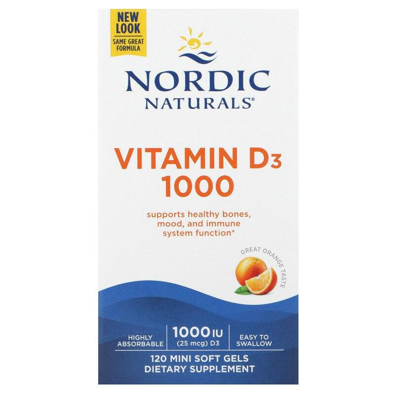 Вітамін D3 Nordic Naturals Vitamin D3 1000 МЕ 120 гел капс апельсин Київ - фото 2
