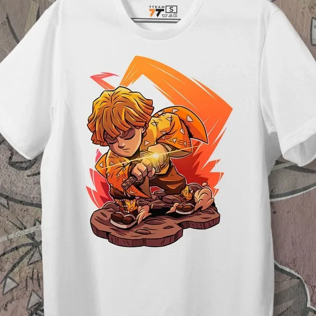 Футболка чоловіча з  принтом Клинок, рассекающий демонов Зеніцу Кид Розмір 48 Anime0067 Дніпро - фото 3