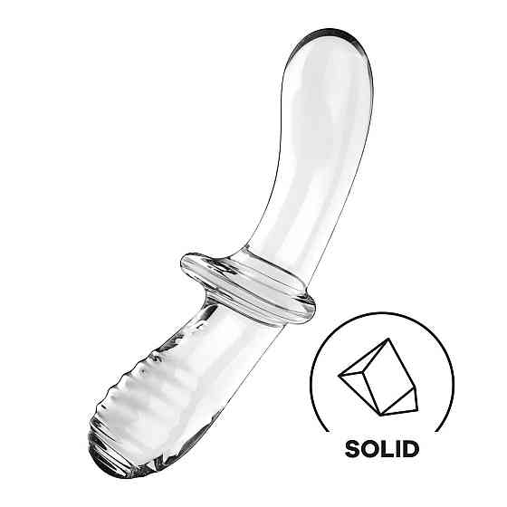 Двосторонній скляний дилдо Satisfyer Double Crystal Transparent, боросилікатне скло, унісекс Sex Aura Київ