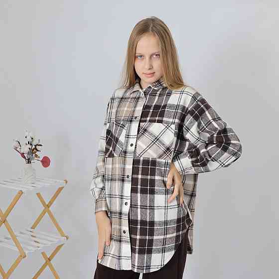 Дитяча тепла сорочка унісекс у бежеву карту (ціна вказана за 1 шт.) 104-110 Кам'янець-Подільський