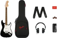 Гитара Fender Affinity Series Stratocaster Mustang Micro Pack Black, gitara elektryncza zestaw Київ - фото 1