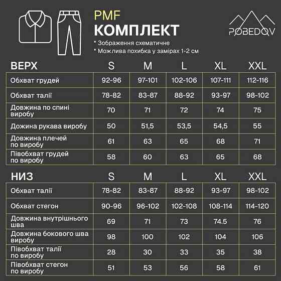 Костюм Pobedov PMF Темно-сірий L SBkm3 182Ldge Київ
