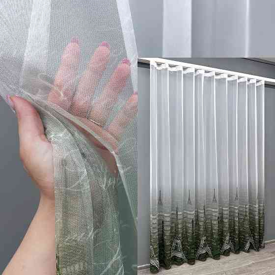 Тюль с принтом 