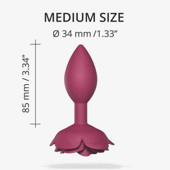 Силіконова анальна пробка Love To Love OPEN ROSES M SIZE - PLUM STAR Sex Aura Київ