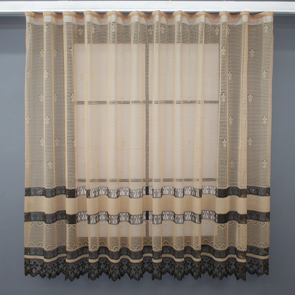 Тюль VR-Textil 787т Juli Сетка Какао с венге 300х150 см (40-489) Киев - изображение 1