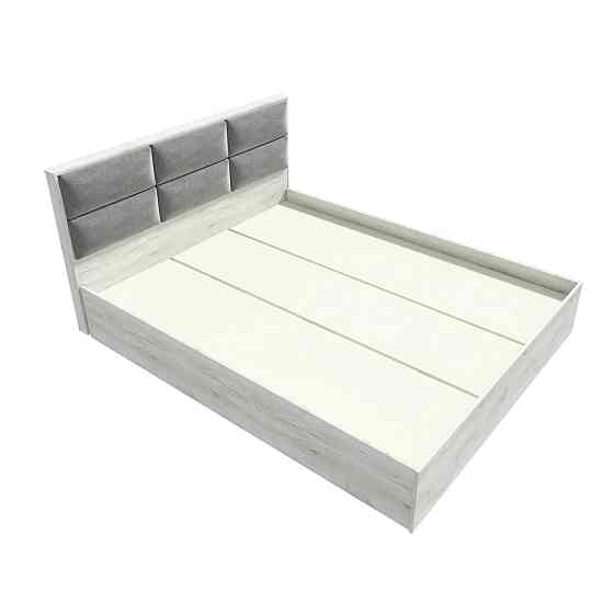 Кровать двуспальная Эверест КЛ-1400 Лайт (щит ДСП под матрас) 140х200 см Дуб Крафт белый (DTM-071070) Львов