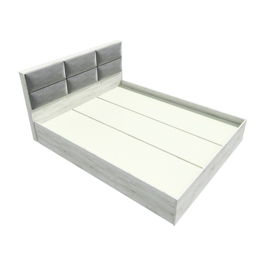 Кровать двуспальная Эверест КЛ-1400 Лайт (щит ДСП под матрас) 140х200 см Дуб Крафт белый (DTM-071070) Львов - изображение 4